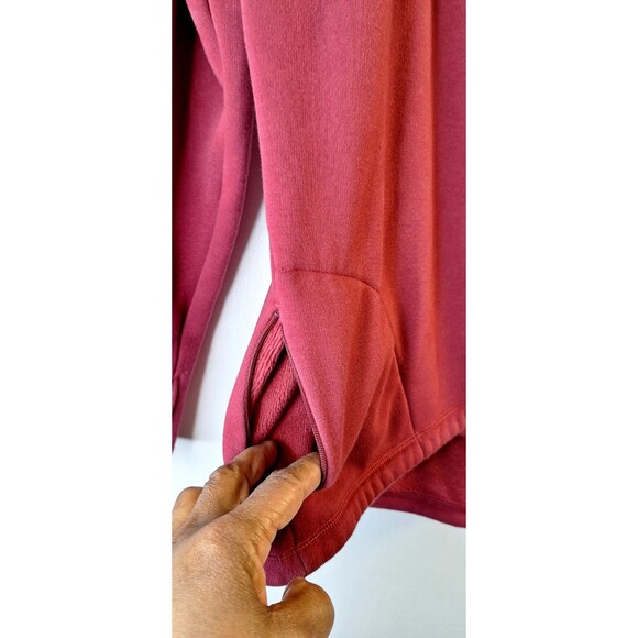 ATHLETA COZY KARMA Asymmetric Pullover Women's M Fleece Lined Wrap Hem Workout - Picture 10 of 11